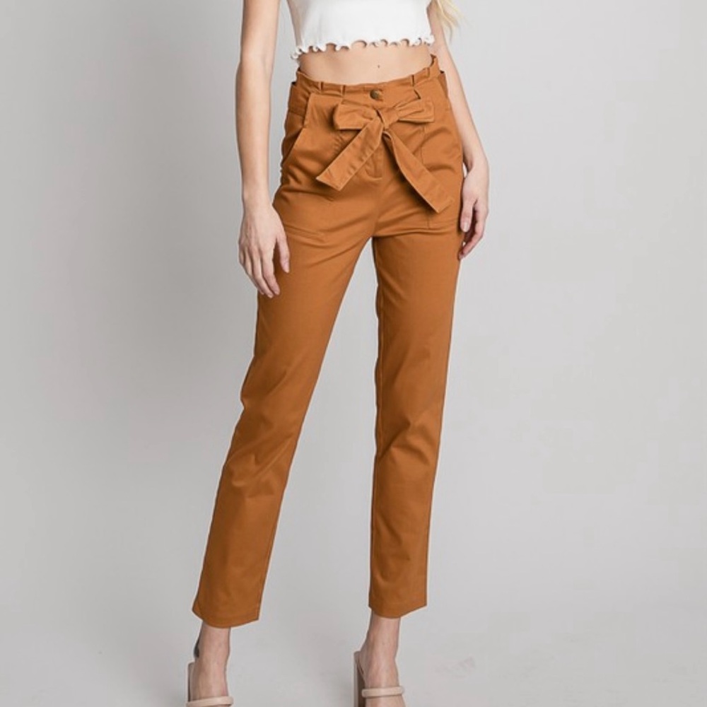 38. High Rise Brown pants (Juniors) - Picture 1 of 2